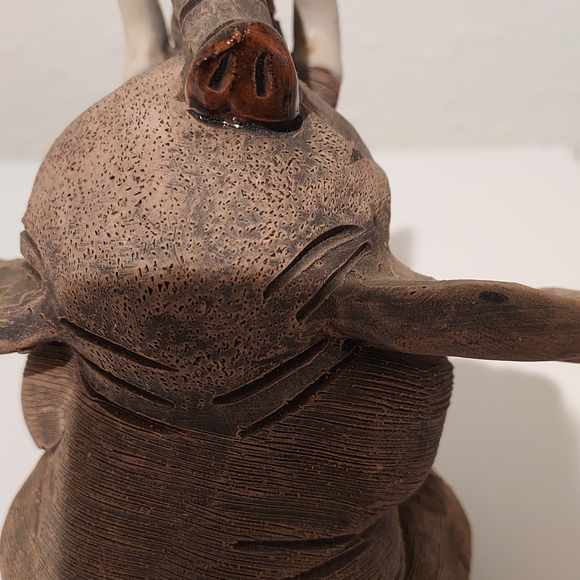 Casals Porcelain Elephant Figurine Trunk Up Tusks Sitting Peru Hand Made - Picture 6 of 7